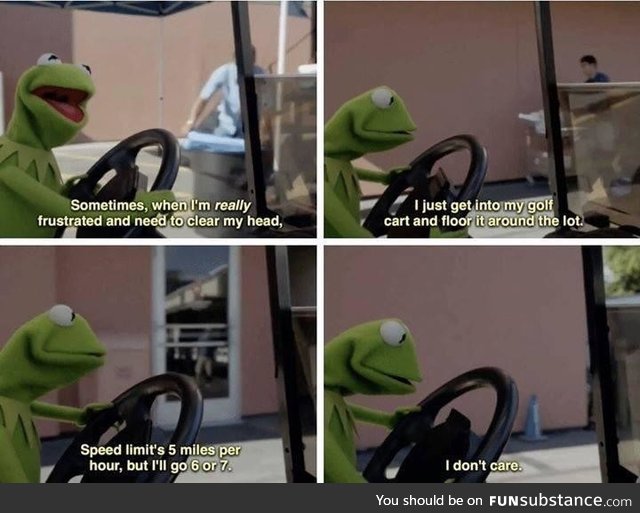 Kermit shows us how he deals with this crazy world