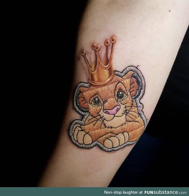 Embroidery tattoo just can't wait to be king