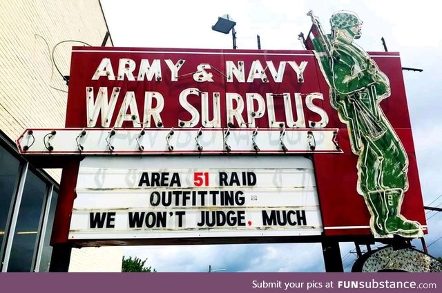 Local army surplus