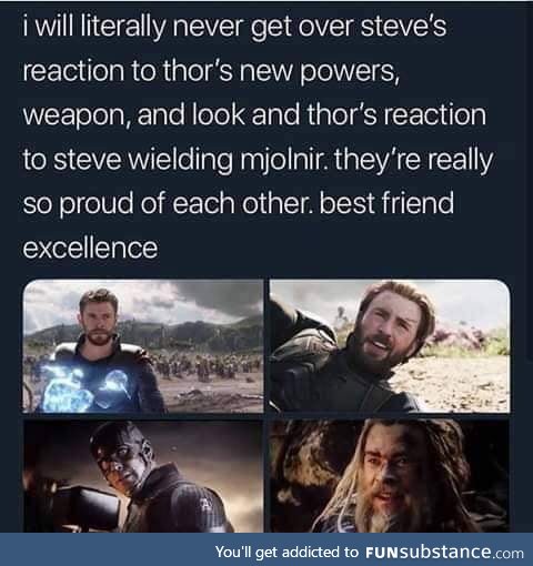 Rare friendship between Thor and Captain America