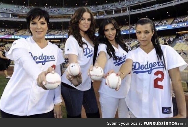 The Kardashian’s holding white balls for the first time