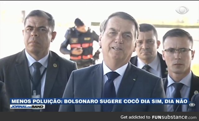Brazilian president Jair Bolsonaro suggests pooping only every other day to reduce
