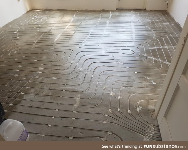 This is what floor heating looks like