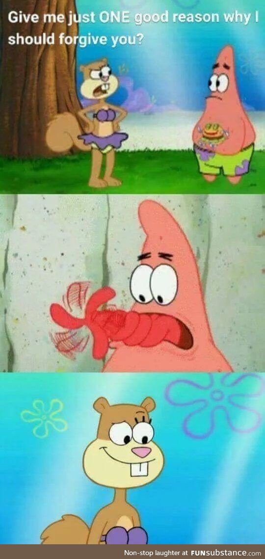 Patrick tryna clap some cheeks