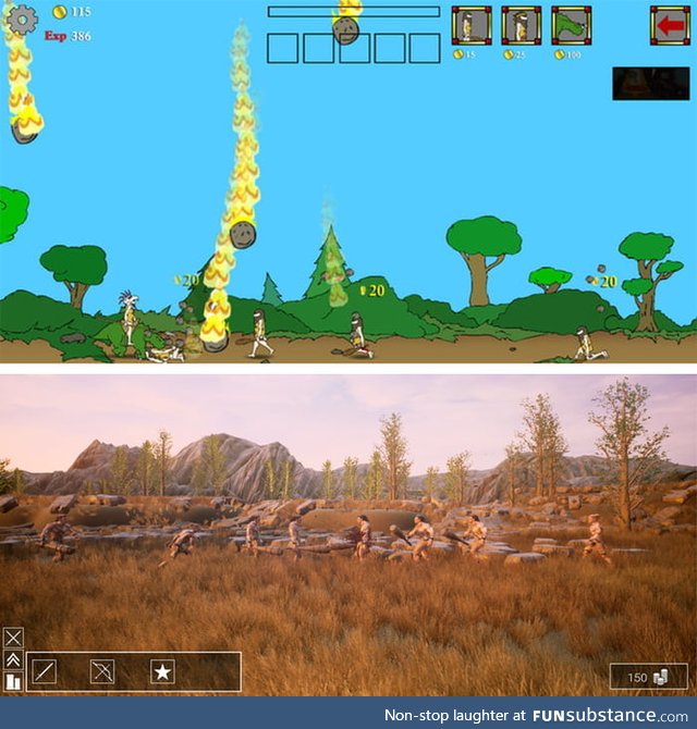 I remade my favorite flash game from my childhood, 'Age of War'. It's for