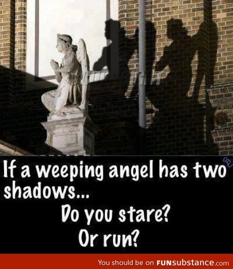 Weeping angel with two shaodws