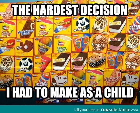 The hardest decision as a child