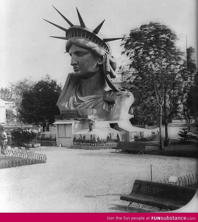 Lady liberty while she was still being created