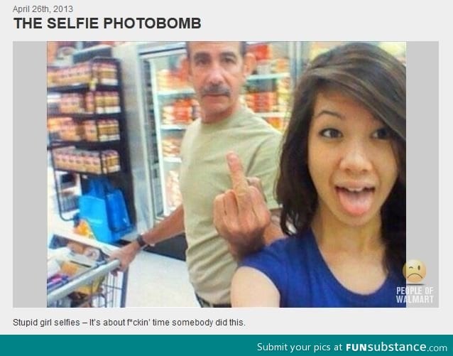 Selfie photobomb