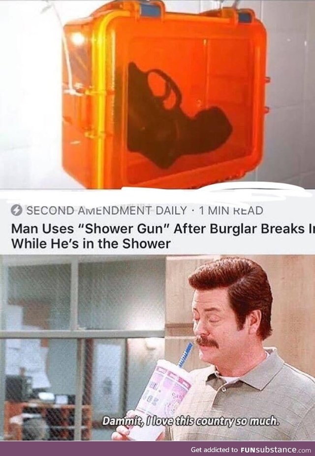 Man uses shower gun, it’s very effective