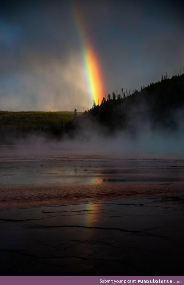 I planned to photograph the sunset in Yellowstone but it stormed and I saw this instead