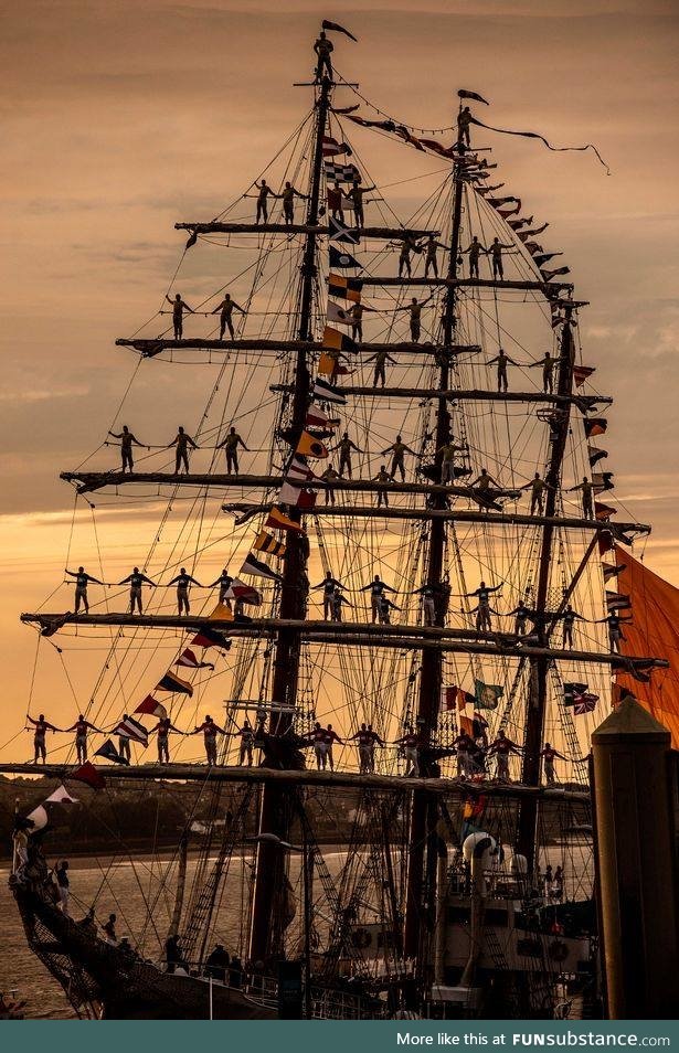 Colombian Navy put on an amazing display on ship's visit to Liverpool !