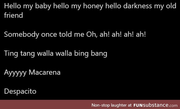 Sing it, baby