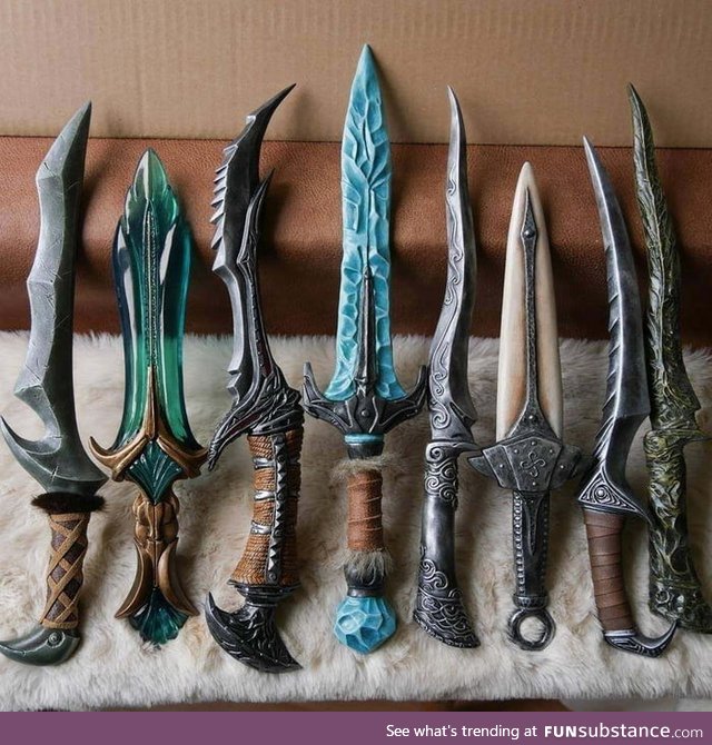 This is some incredible craftsmanship, especially the glass dagger! Credits to