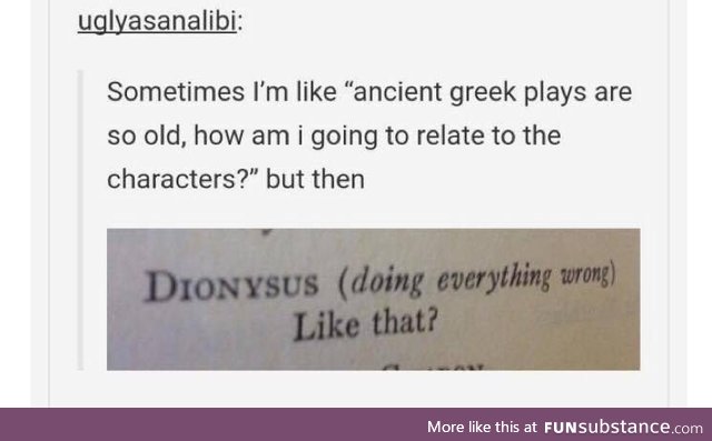 Dionysus is my spirit animal