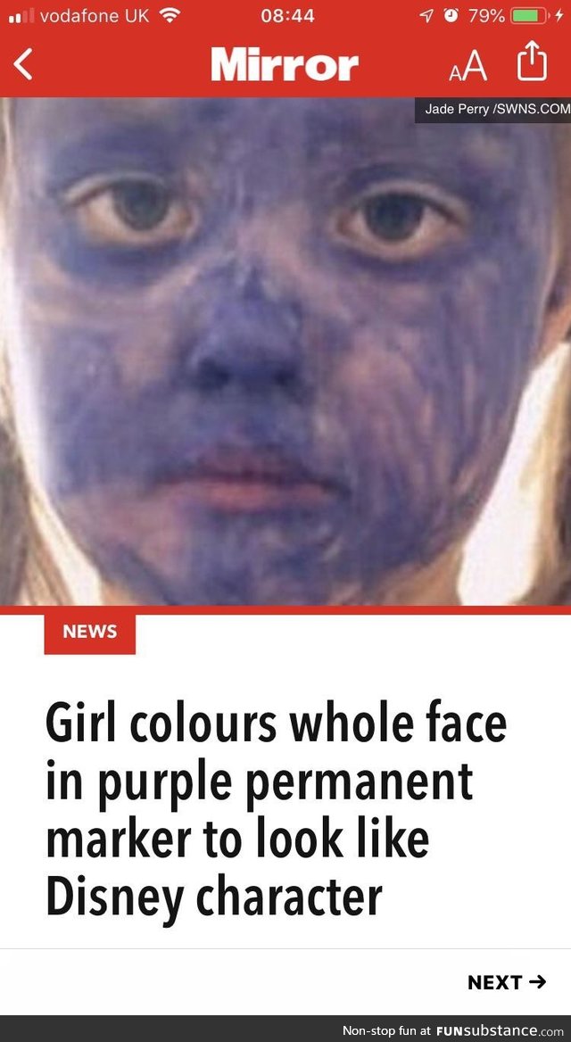 Ban purple face