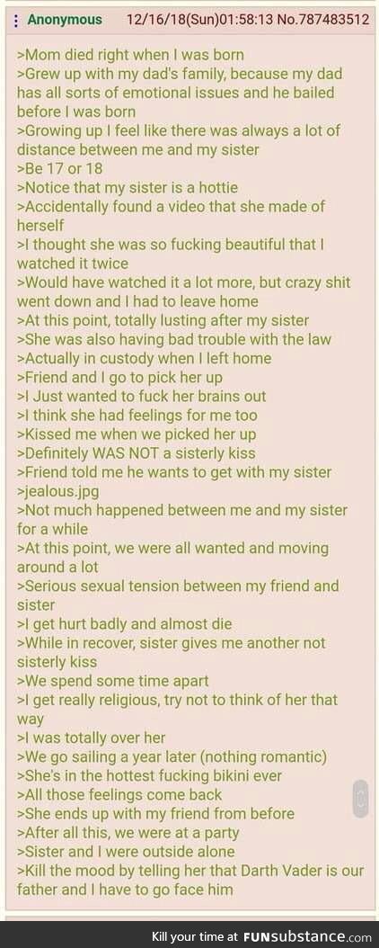 Anon has feelings for his sister