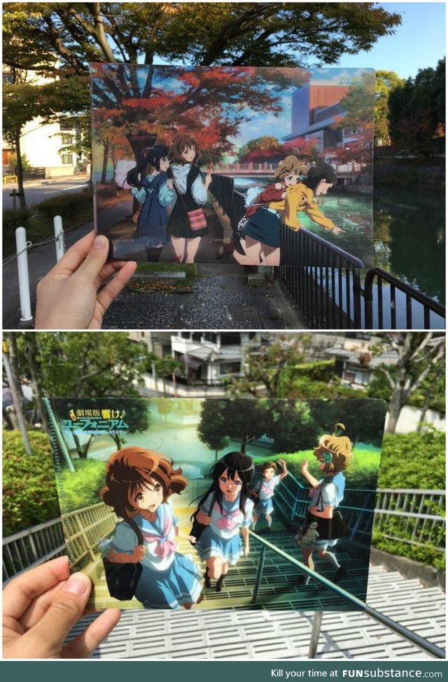 Photos of anime scenes irl