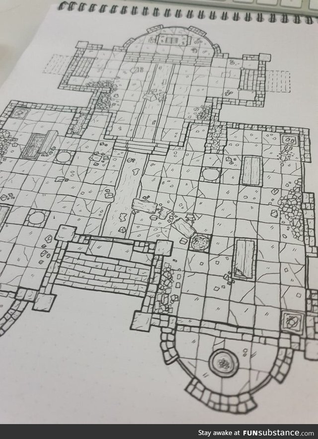 Super slow day in the office so penned the entrance to a dungeon beneath a ruined