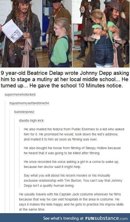 Johnny Depp is wholesome