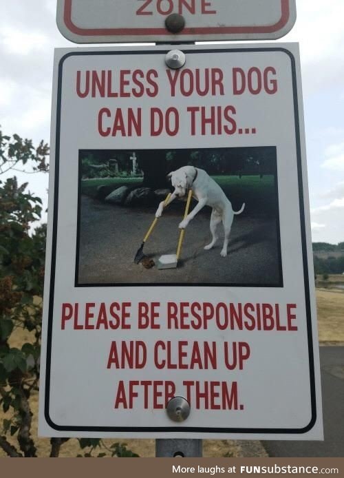 This sign at the local park