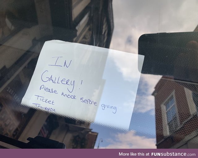 I'm a police officer in the UK. Guy with a BMW parked incorrectly and left this