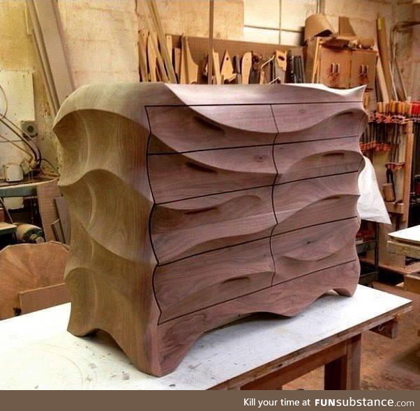 Amazingly crafted wavy dresser