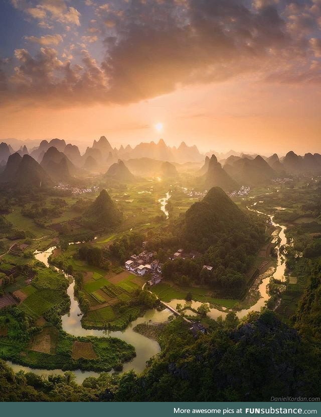 Sunset in Guilin