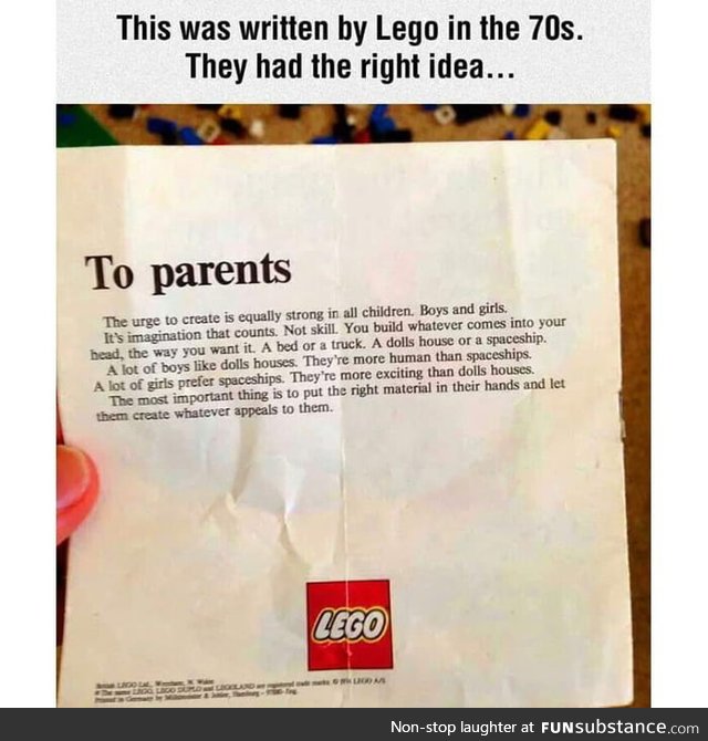 Lego had the right idea in the 70s