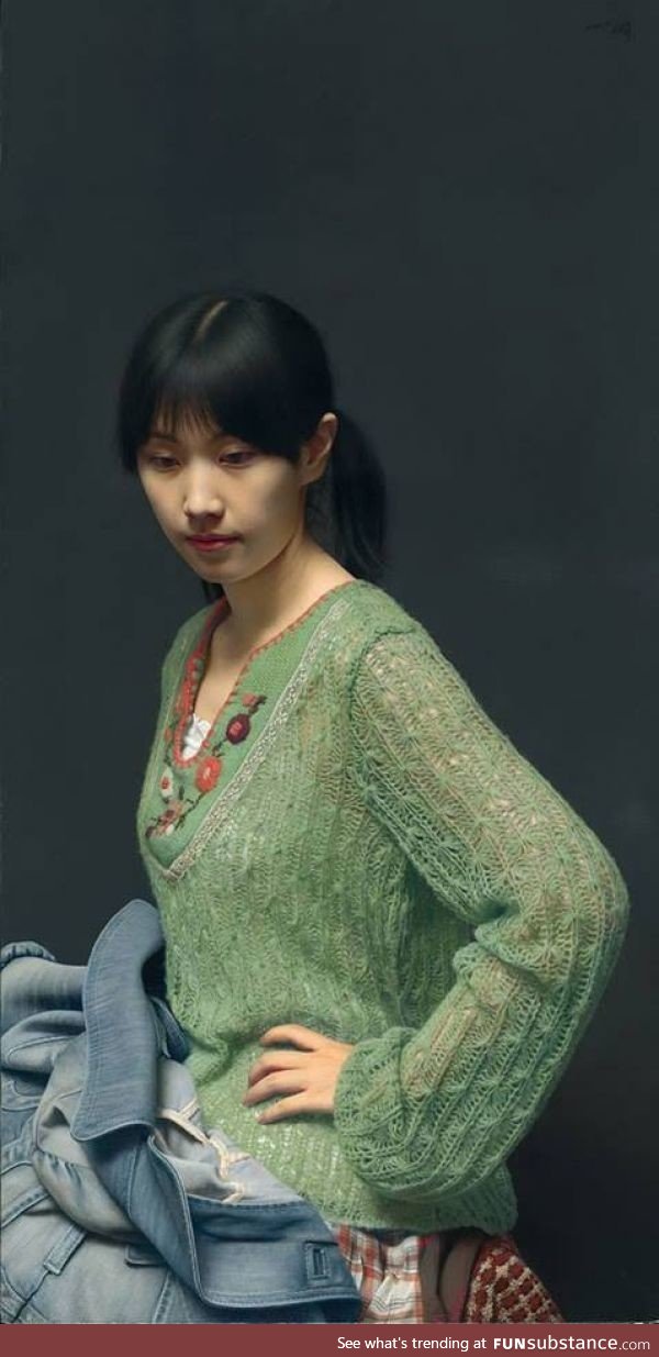 This is a painting by Leng Jun. His art is considered the most realistic in the whole