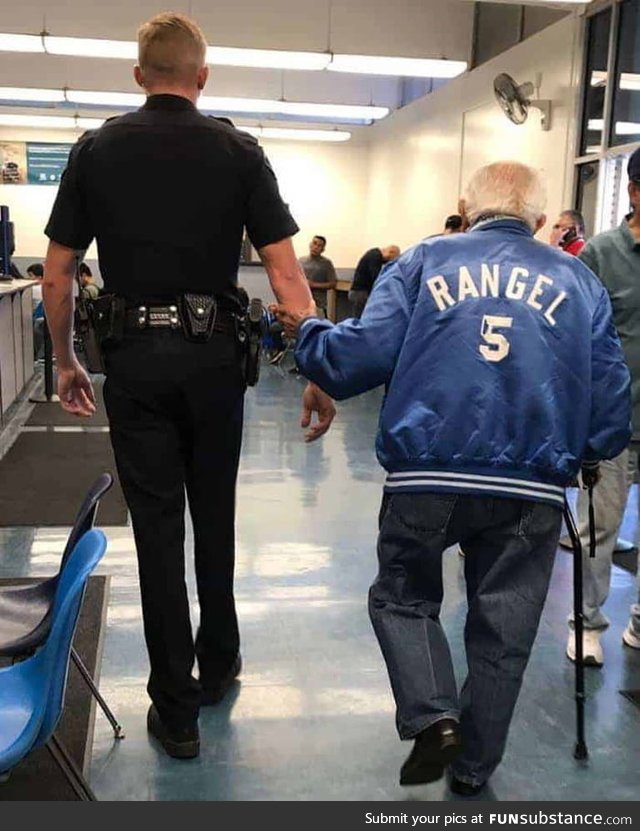 This officer was called to a bank claiming that the 92-year old man was causing