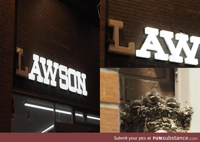 Lawson shop owners in Japan did not turn on the "L" light bulb because they did