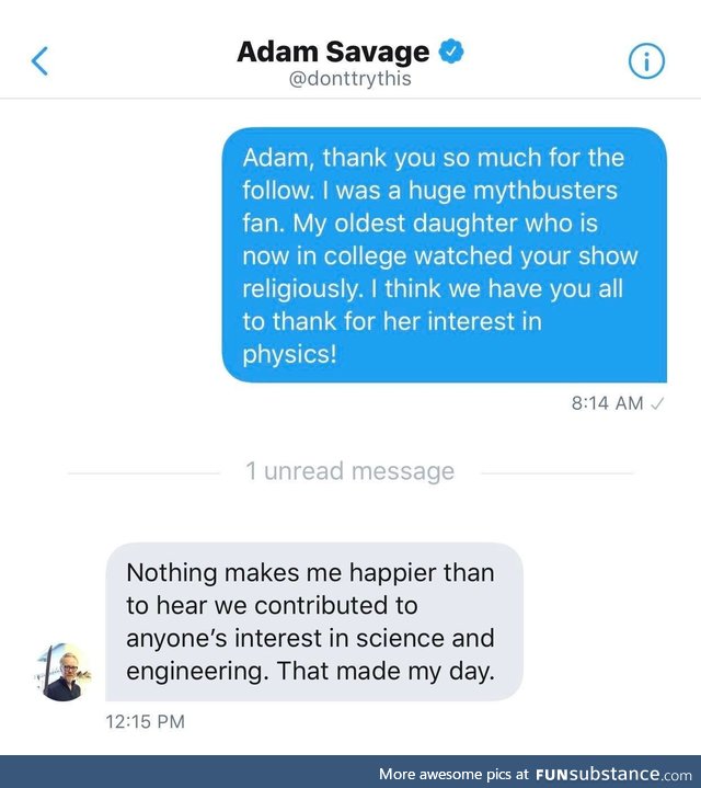 Adam Savage is good stock