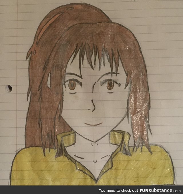 Finished drawing of Sasha on Aot