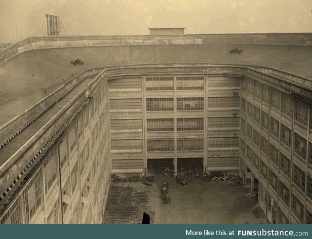 In the 20's, Fiat had a test track on top of their production warehouse