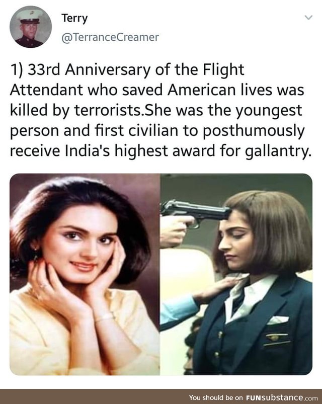 The Angel who saved 360 lives on a Pan Am flight: Neerja Bhanot