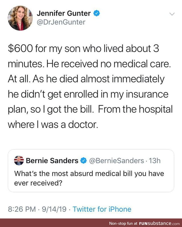 What's the most absurd medical bill you have ever received?