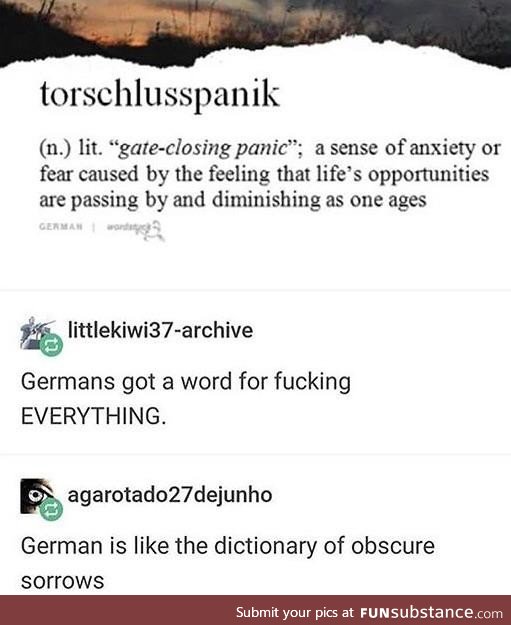 The Germans are big on descriptive words