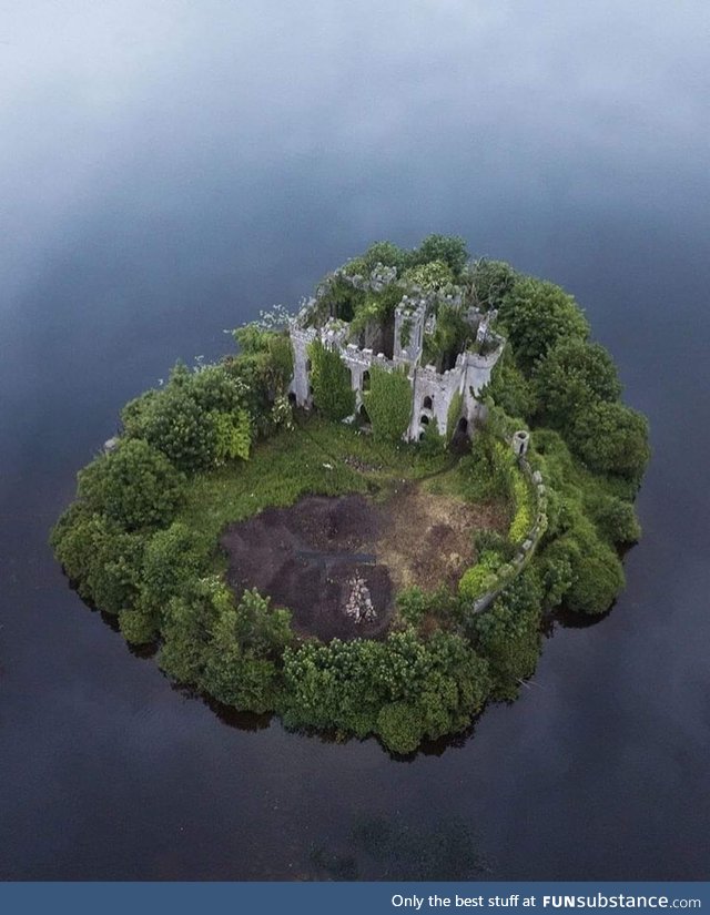 Castle Ruins on an island in Ireland.  I could be a hermit here