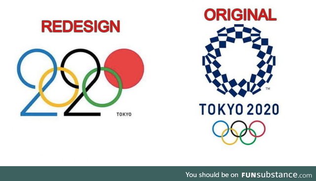 Whoever redesigned the tokyo's 2020 olympics logo is creative as f**k