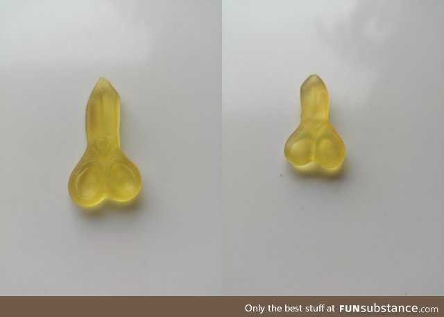 Haribo made a scissor candy that looks quite a bit like a pen*s