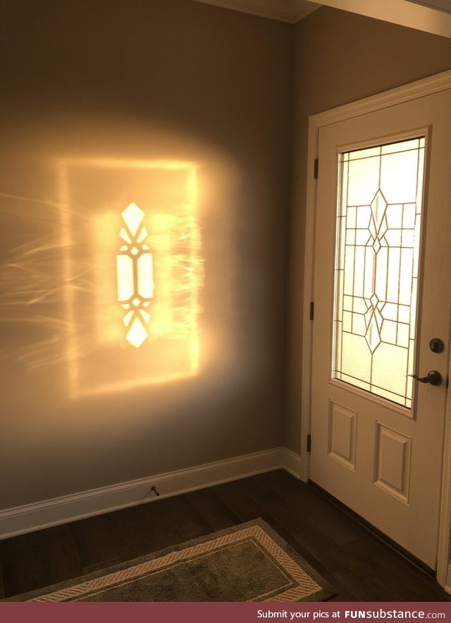 The way the light shines through this door