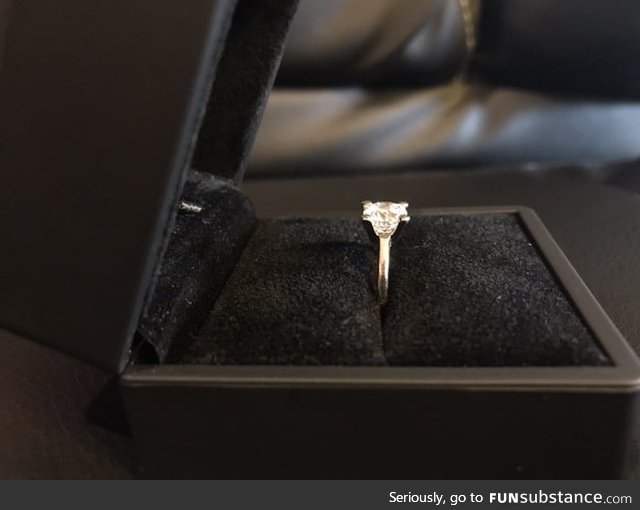 Wish me luck guys, I know its not the most expensive ring but hopefully she will like it