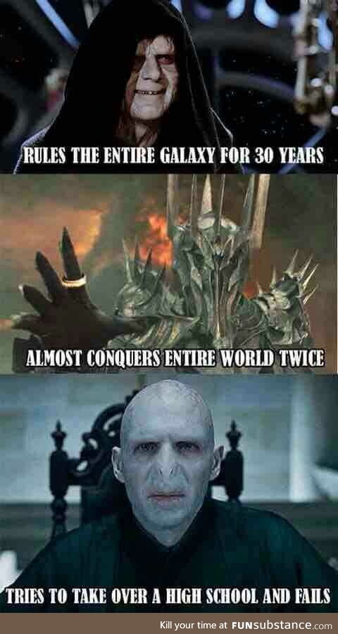 Voldemort = noob villain