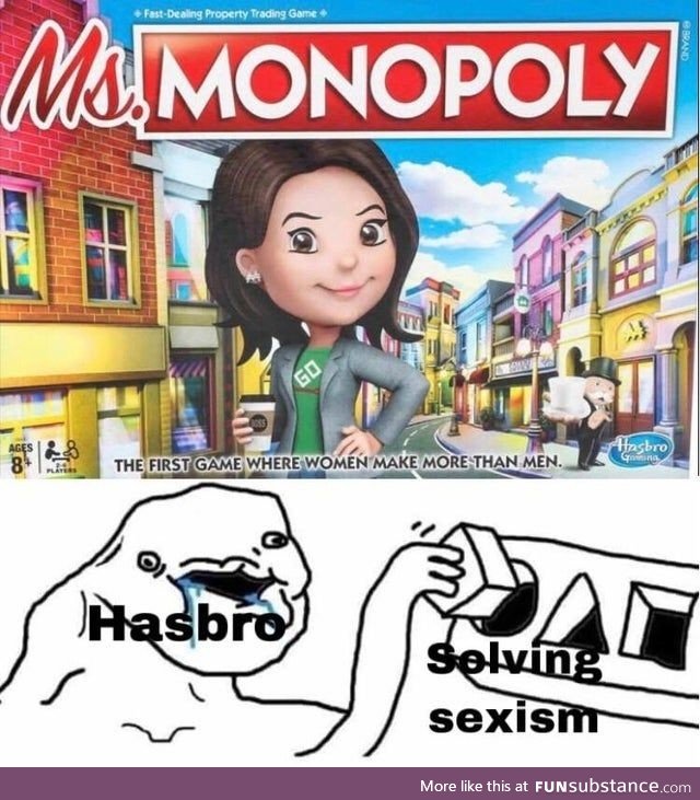 Hasbro thinks women need a head start to be equal to men because they are inferior