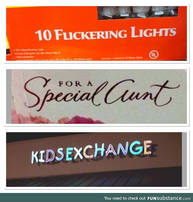 Poor font choices