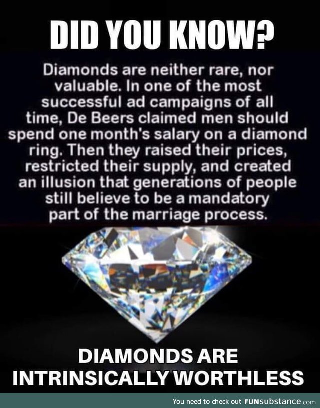 Diamonds are not rare