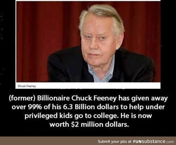 What does it feel like to be Chuck Feeney?