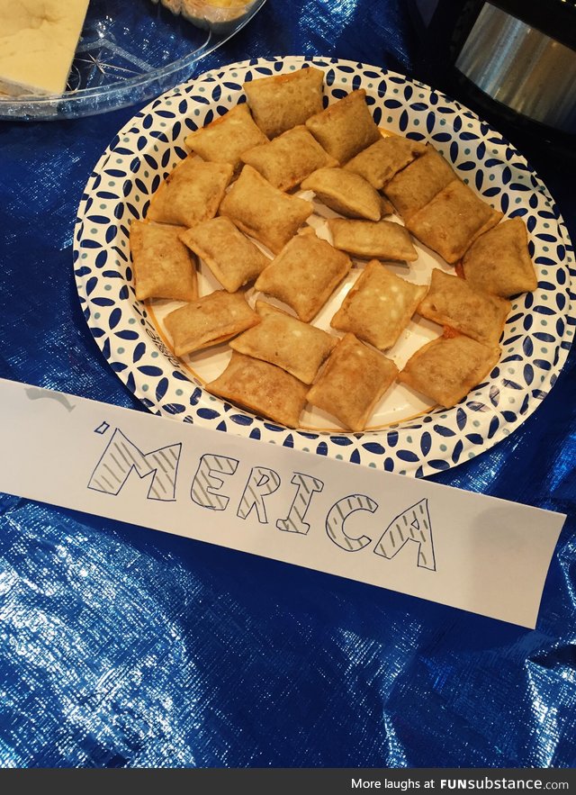 For Flag Day, my work hosted a "Bring food from your culture" potluck. This was