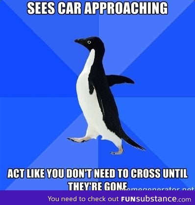 Crosswalk awkwardness